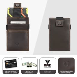 Anti-theft Rfid Credit Card Holder Wallet for Men Genuine Leather Slim Bank ID Cardholder Case Portable Minimalist Porte Carte