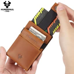 Anti-theft Rfid Credit Card Holder Wallet for Men Genuine Leather Slim Bank ID Cardholder Case Portable Minimalist Porte Carte