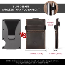 Anti-theft Rfid Credit Card Holder Wallet for Men Genuine Leather Slim Bank ID Cardholder Case Portable Minimalist Porte Carte