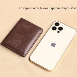 Simple Design Men Card Holder Purse Vertical Slim Money Clip Genuine Leather Wallet for Men Anti RFID
