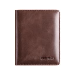 Simple Design Men Card Holder Purse Vertical Slim Money Clip Genuine Leather Wallet for Men Anti RFID