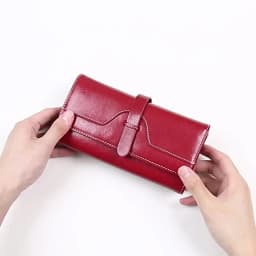 RFID Anti-Theft Brush New Three Fold Multi Fold Genuine Leather Cowhide Wallet Multifunctional Anti Tamper Magnetic Card Bag Sho