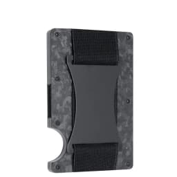 Bright/Matte Forged Carbon Fiber Minimalist Slim Wallet for Men RFID Cashback Credit Card Holder Luxury Metal Case Aluminum