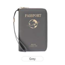 FID Anti-Theft Zipp Passport Holder Multi-Functional Organizer for Passports and Tickets Essential Travel Passport Wallet Unisex