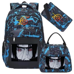 Camouflage Uzumaki Naruto Uchiha Sasuke Backpack for Men Hiking Backpacks Reflective Outdoor Travel Bags Teens Laptop School Bag