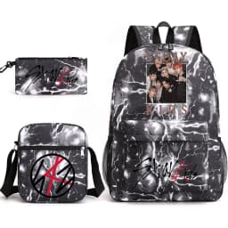 Kpop StrayKids Backpack Schoolbag Shoulder Bag Pencil Case Gift for Kids Students
