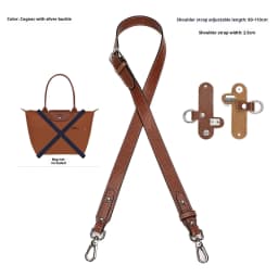 Leather Bag Shoulder Strap for Longchamp Pouch Short Handle MOCHA Small Bag Modification Without Punching Strap Bag Accessories
