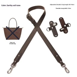 Leather Bag Shoulder Strap for Longchamp Pouch Short Handle MOCHA Small Bag Modification Without Punching Strap Bag Accessories