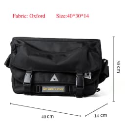Men Messenger Bag Street Trendy Tactical Shoulder Waterproof Bags Hip Hop Streetwear Bag Oxford Bag