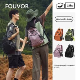 Fouvor Women Outdoor Functional Backpack Lightweight Foldable Water-Resistant Large Capacity Backpacks Travel Hiking Bag 3037-05