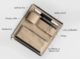 Fashion 109 Essential Case Luxury Men's Leather Handbag