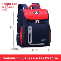 Lightweight Kids Backpack 1 3 6 Grade Spine Protection Reflective Space School Bag for Elementary Students