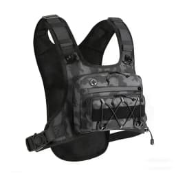 Tactical Bag Front Chest Rig Vest Backpack for Camping Hunting Bag Men Running Cycling Reflective Travel Hydration Fanny Pack