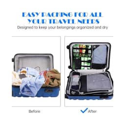 5 Pieces Travel Organizer Bag Set Clothes Compression Cubes For Plane Travel Essentials Storage Bags Suitcase Mesh Packing Cubes