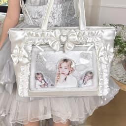 Y2K Cute Japanese Ins Ita Bag Lolita Girl Transparent Tote Crossbody Bag Large Capacity Casual Shoulder Bag DIY Display Handbags