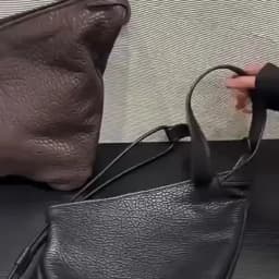 2025 New Bubble Horn Tote Bag - Minimalist Black Crossbody Shoulder Bag with Zipper Closure, Everyday Casual & Professional Use