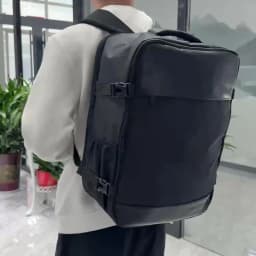 Adjustable Laptop Backpack, Water-resistant Travel Rucksack, Multi-compartment Business Backpack for Men Women