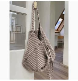 Fashion Leisure Soft Knitted Solid Color Women's Shoulder Bag Large Capacity Female Crossbody Bag For Commute Outings