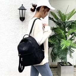 Trendy Women Oxford Mini Backpack Canvas Rucksack Mommy Travel Bag Durable Portable for Outdoor Daily Casual Shopping Trip Use