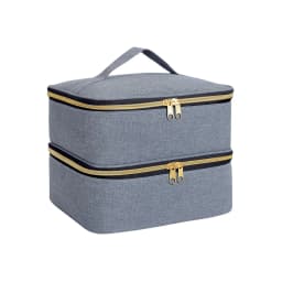 Nail Polish Organizer Handheld Double Layer CosmeticOrganizer Tote Bag For Girls And Women Nail Art, EssentialOil, Cosmetic Set