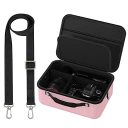 Camera Case For Canon EOS Rebel T7/R50/R100 and More DSLR & Mirrorless Cameras,Portable Travel Bag with Adjustable Dividers