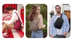 Sling Bag Crossbody Bags Men with USB Charging Port Small Messenger Bag Cross Body Shoulder Bag Sling Backpack Women