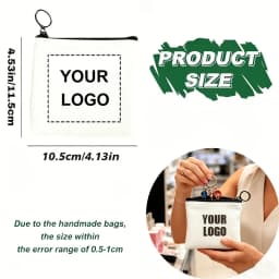 10-pack, DIY Customizable Coin Purse with Your Logo/Image – Women's Purse, Unisex Purse, Girls' Purse