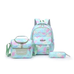 3pcs/set Girls Cartoon Print Schoolbag Elementary Backpack Middle School Campus Bag