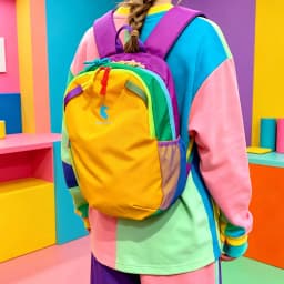 Fashion Trend Dopamine Style SportsBackpack Nylon Lightweight Large Capacity Casual Backpack Hiking Outdoor Mountaineering Bag