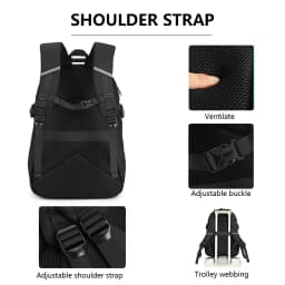 Business Travel Men's Backpack Large Capacity Multi-compartment Computer Student Commuter Bag 15 Inch Laptop Capacity Pure Color