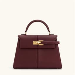 JW PEI Elise Women's Handbag: Mini / Large Square Crossbody Purse - Designer Burgundy Vegan Leather Shoulder Bag