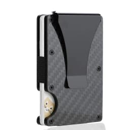 Carbon Fiber Card Holder with Forged Pattern, Metal Card Case, Card Sleeve, Simple Ultra-Thin Anti-Scan Credit Card Box