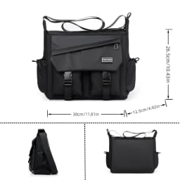 Fashionable Men's Shoulder Bag Multi Layer Mailman Bag Business Travel Crossbody Bag Suitable for Daily Commuting Business