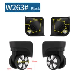 1 Pair of Universal Luggage Wheel Replacement Silent Balanced Wear-Resistant High Quality Universal Caster Luggage Accessories
