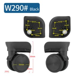 1 Pair of Universal Luggage Wheel Replacement Silent Balanced Wear-Resistant High Quality Universal Caster Luggage Accessories