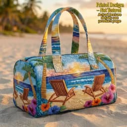 Quilted Duffle Bag Large Capacity 3D Quilting Craft Travel Duffel Bag Tote Bags Short-distance Handbag