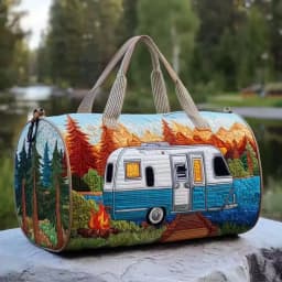 Quilted Duffle Bag Large Capacity 3D Quilting Craft Travel Duffel Bag Tote Bags Short-distance Handbag