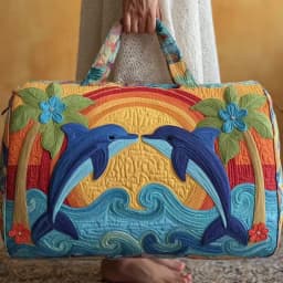 Quilted Duffle Bag Large Capacity 3D Quilting Craft Travel Duffel Bag Tote Bags Short-distance Handbag