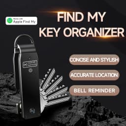 Built-in AirTag Chips, Holds 2-3 Keys, Car Key Chains with GPS Tracker, Key Finder, Key Holder for Men and Women, (iOS Only)