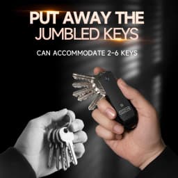 Built-in AirTag Chips, Holds 2-3 Keys, Car Key Chains with GPS Tracker, Key Finder, Key Holder for Men and Women, (iOS Only)