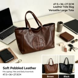2026 New Retro Large Capacity Tote Bag for Women, Minimalist Casual Shoulder Handbag, Fashion All-match Daily Commute Purse