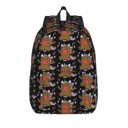 Meme Domo Kun Teenage Backpack Durable Student Hiking Travel Anime Doll Daypack for Men Women Laptop Canvas Bags