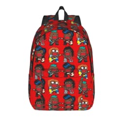 Meme Domo Kun Teenage Backpack Durable Student Hiking Travel Anime Doll Daypack for Men Women Laptop Canvas Bags