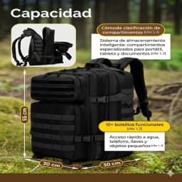 50L/32L Military Tactical Backpack, Large Assault Pack for Camping Hiking with MOLLE, Durable Daypack Rucksack for Men Travel Work