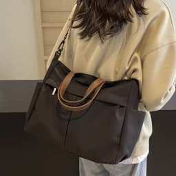 Stylish Women's Nylon Tote Bag Large Capacity Multiple Pockets Lightweight Casual Shoulder Bag for Daily Commute Shopping
