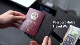 New Large Capacity Unisex Passport Holder Wallet - RFID Blocking PU Leather Travel Card Organizer with Money Clip