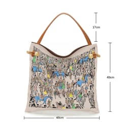 Korean Version of The New Bag, The Main Push Is The Classic Women's Handheld Cloth Bag, Large-capacity Book Bag, Shoulder Bag.