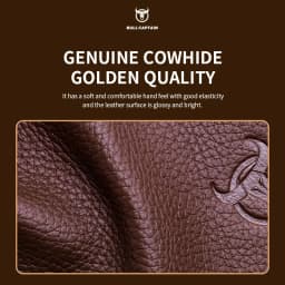 BULLCAPTAIN Men's Leather Shoulder Bag Multifunctional and High-Capacity Cowhide Crossbody Bag Handbag Casual Messenger Bag