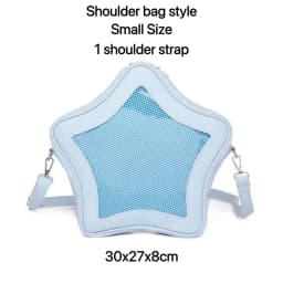 Yellow Star Ita Bag Girls Cute Fashion Kawaii Backpack Y2K Waterproof Front Pocket Transparent Knapsack Teenage Travel Schoolbag
