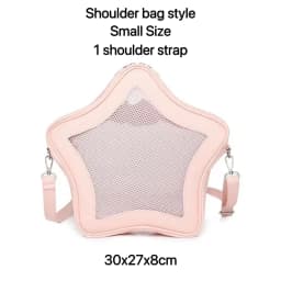 Yellow Star Ita Bag Girls Cute Fashion Kawaii Backpack Y2K Waterproof Front Pocket Transparent Knapsack Teenage Travel Schoolbag